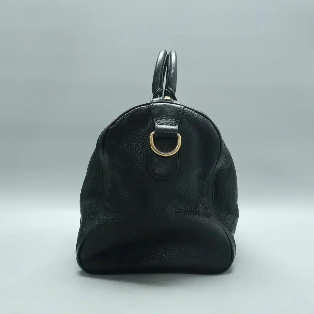 GUCCI Boston Black Leather Satchel 697-021225 - Picture 3 of 12